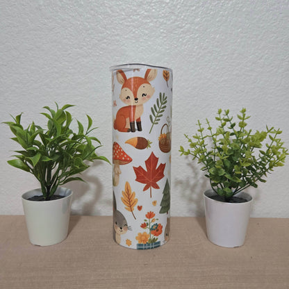 Cute Fall Animals 20oz Skinny Tumbler - Vegas Custom Creations