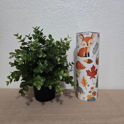 Cute Fall Animals 20oz Skinny Tumbler - Vegas Custom Creations