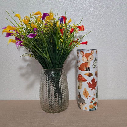 Cute Fall Animals 20oz Skinny Tumbler - Vegas Custom Creations