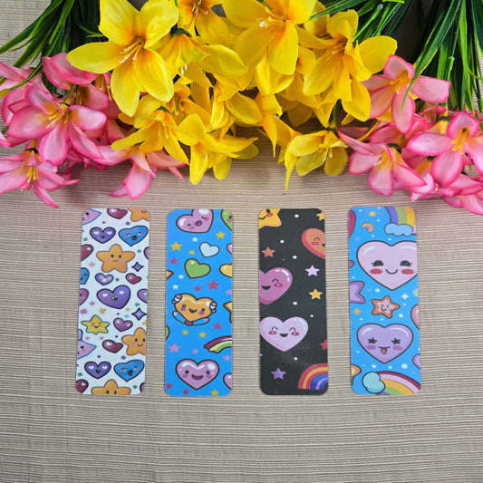 Kawaii Hearts & Stars Bookmarks