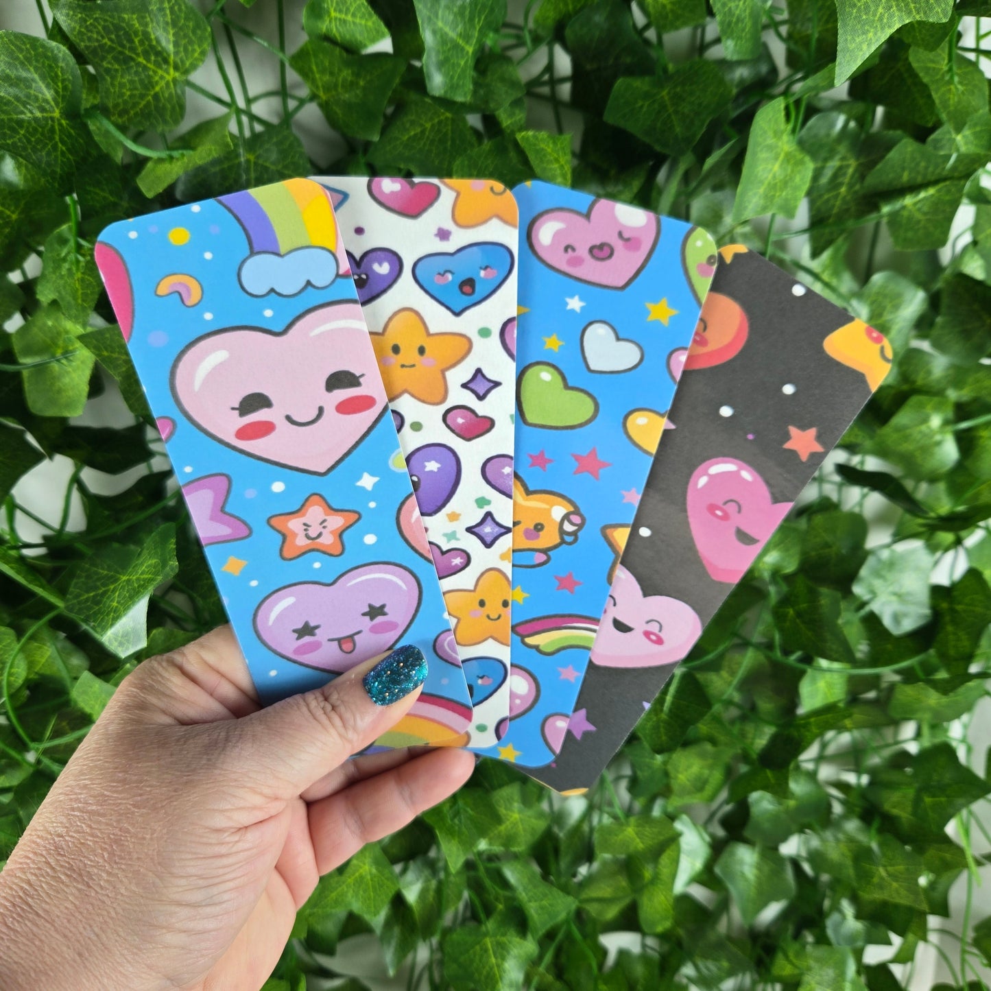 Kawaii Hearts & Stars Bookmarks