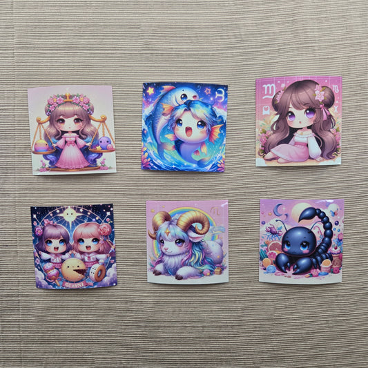 Kawaii Zodiac Stickers