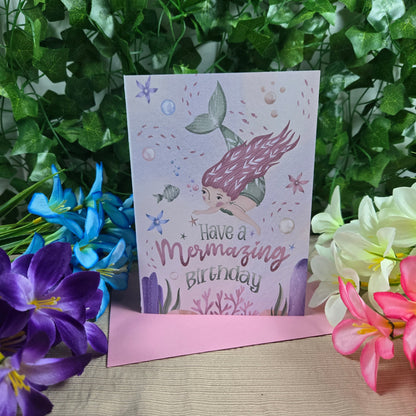 Mermazing Birthday Card
