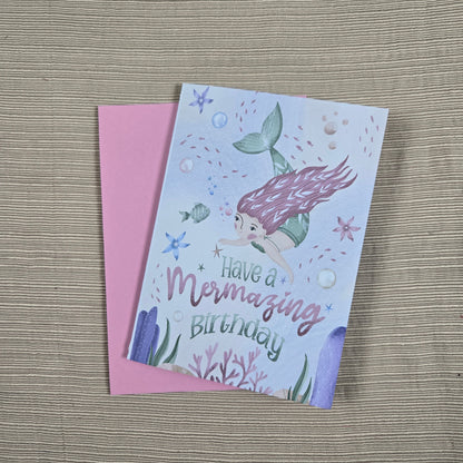 Mermazing Birthday Card