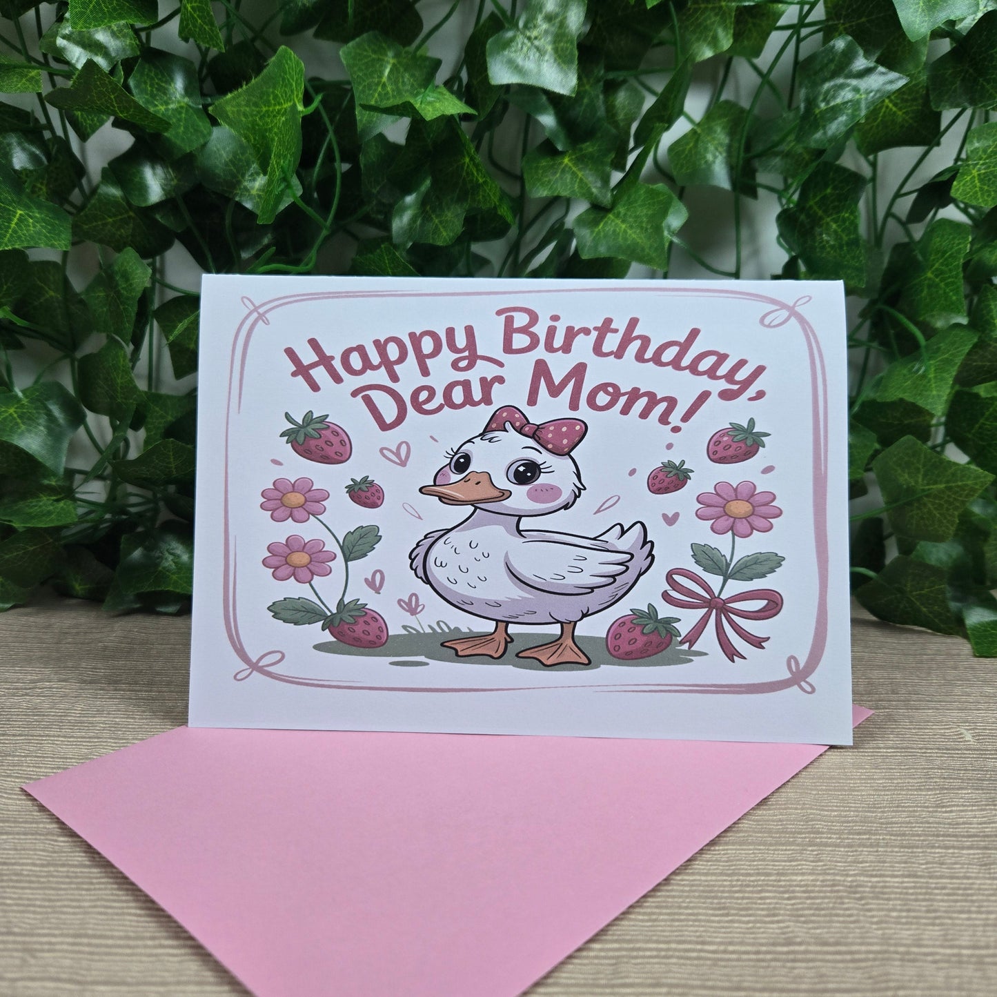 Happy Birthday Mom Duck Card