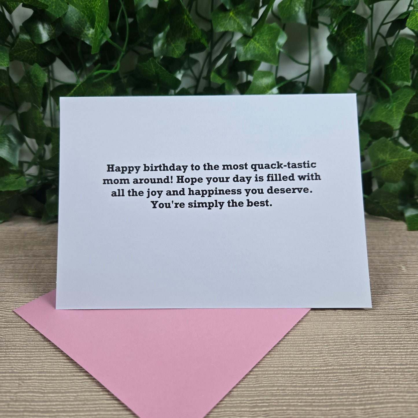 Happy Birthday Mom Duck Card