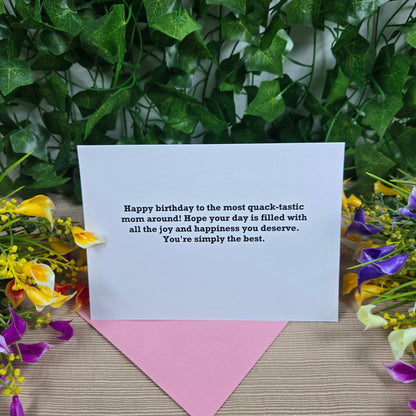 Happy Birthday Mom Duck Card