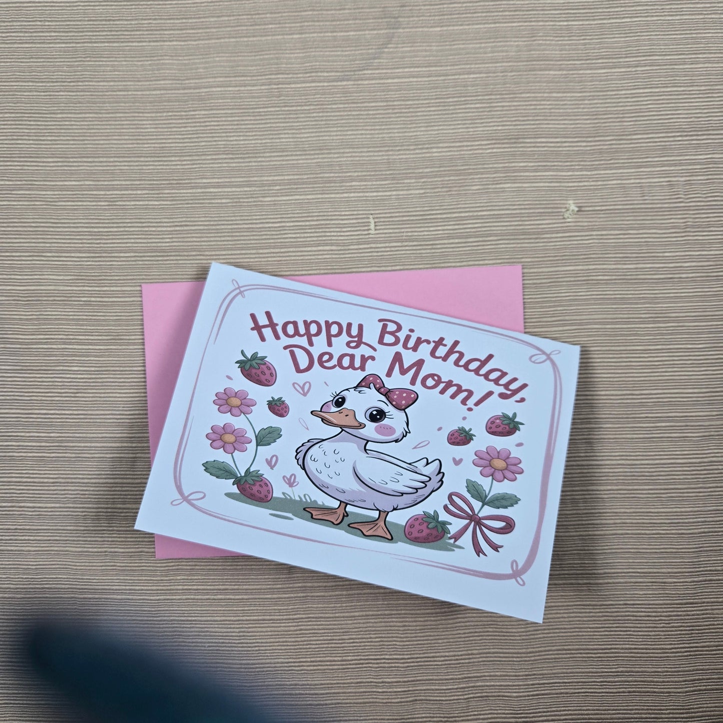 Happy Birthday Mom Duck Card