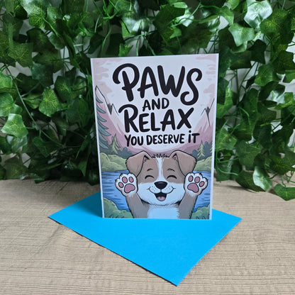 Paws and Relax Get Well Soon Card