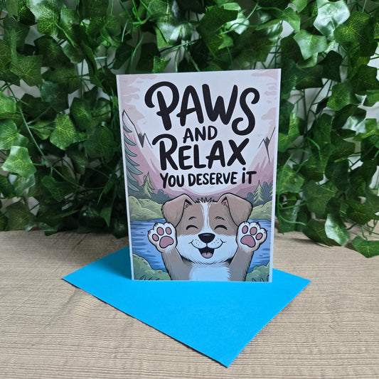 Paws and Relax Get Well Soon Card