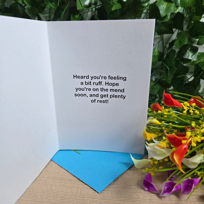 Paws and Relax Get Well Soon Card