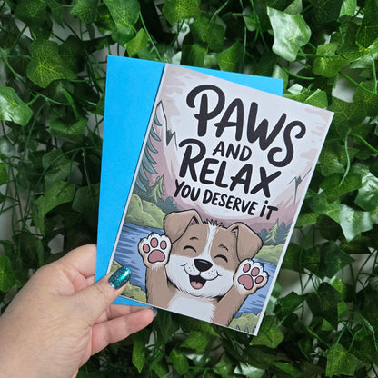 Paws and Relax Get Well Soon Card
