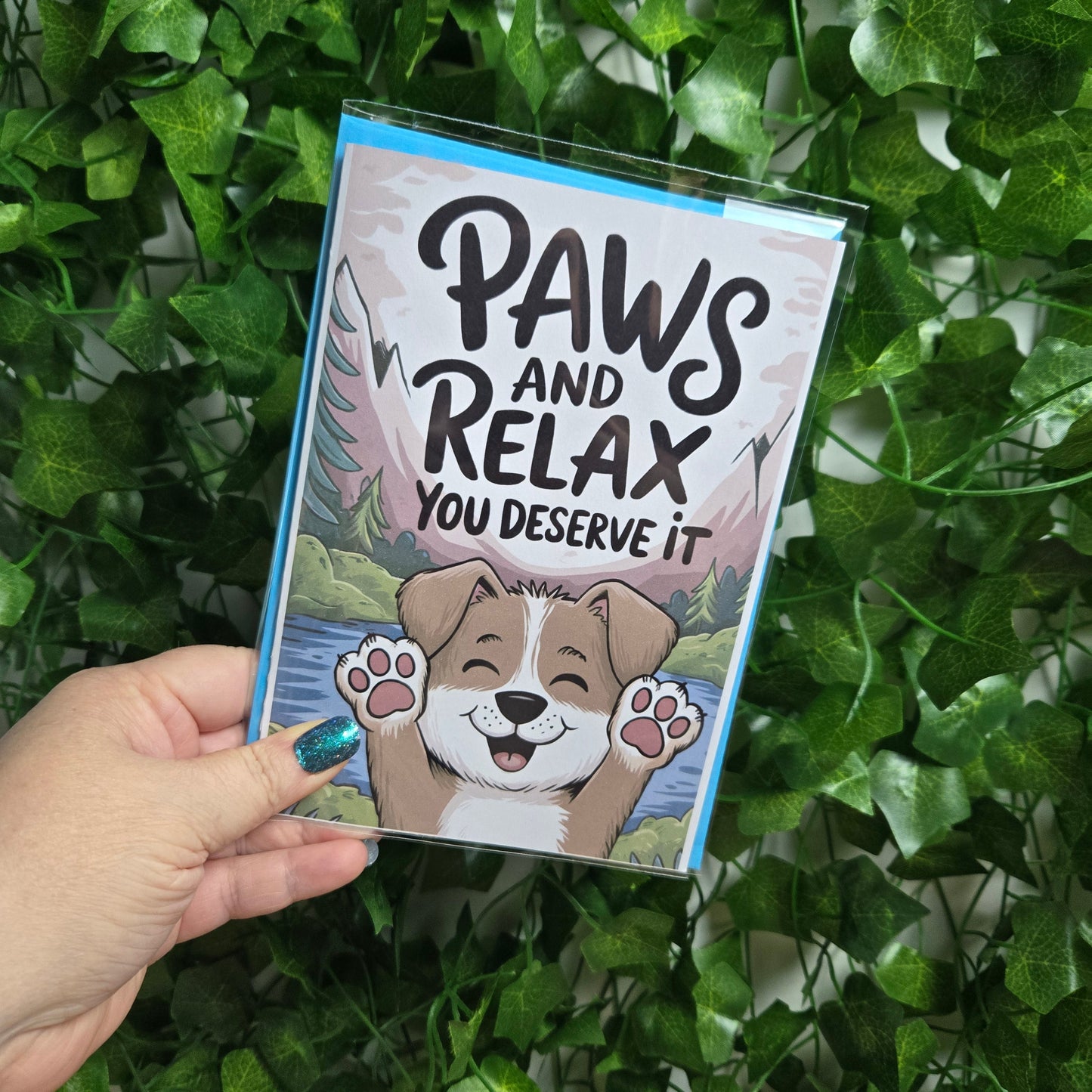 Paws and Relax Get Well Soon Card