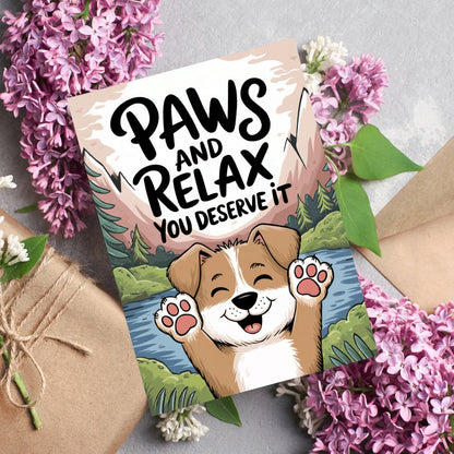 Paws and Relax Get Well Soon Card