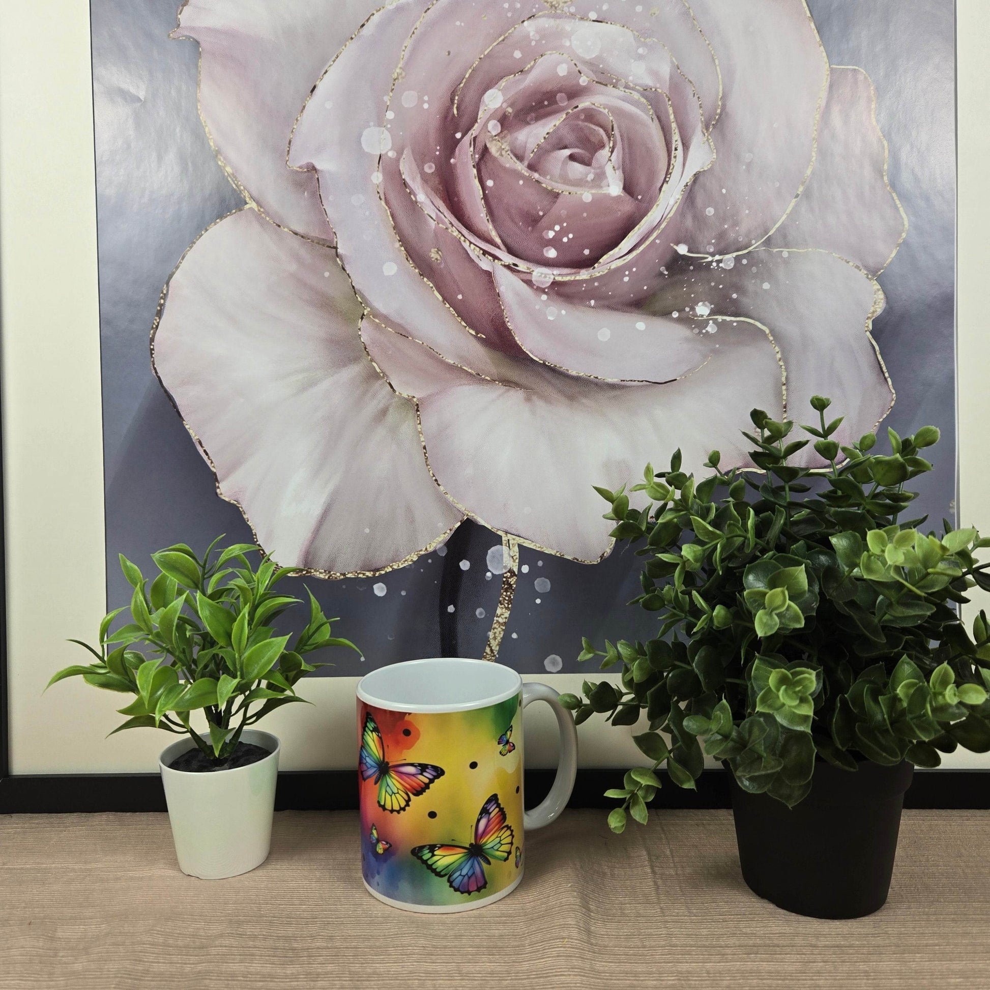 Rainbow Butterfly Coffee Mug - Vegas Custom Creations