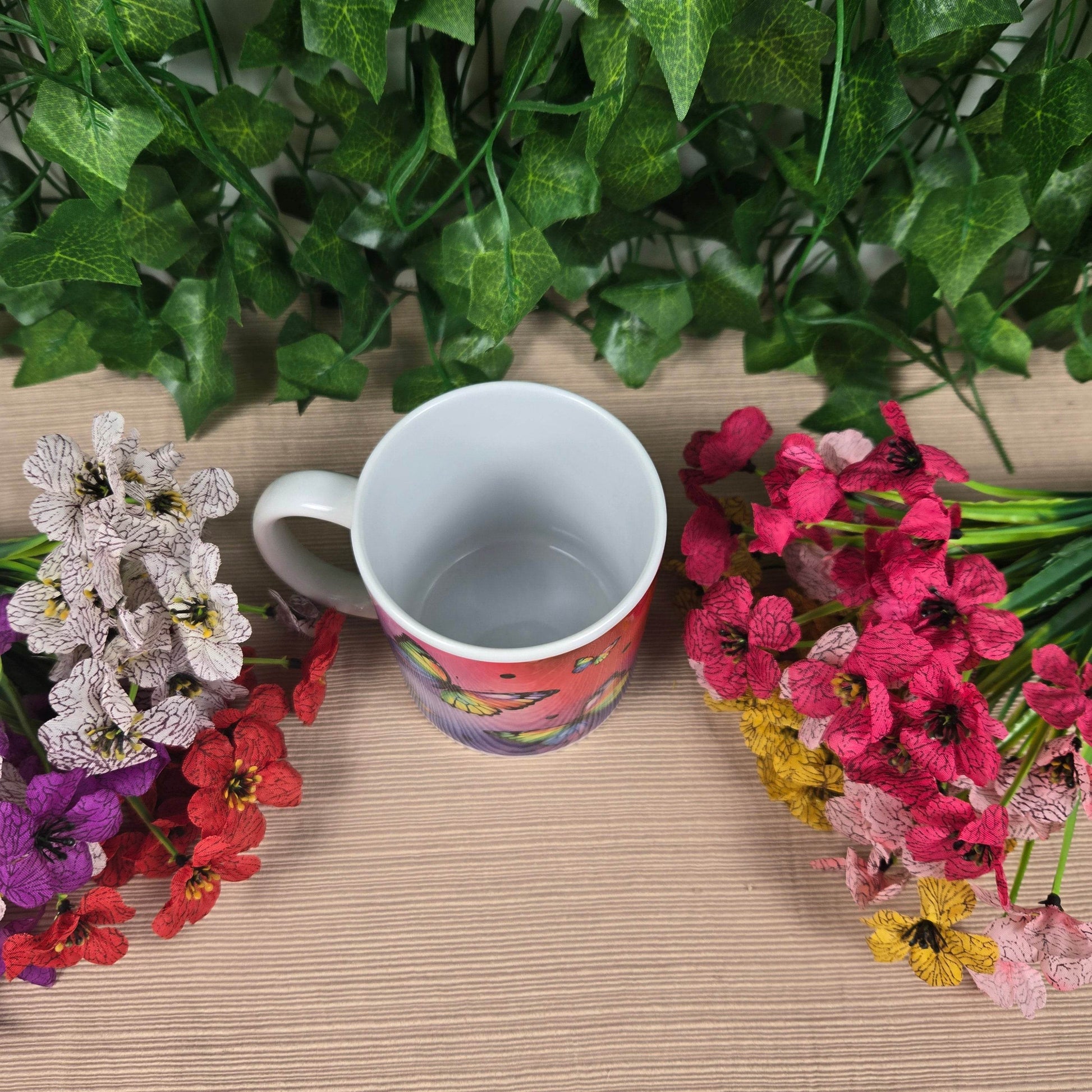 Rainbow Butterfly Coffee Mug - Vegas Custom Creations