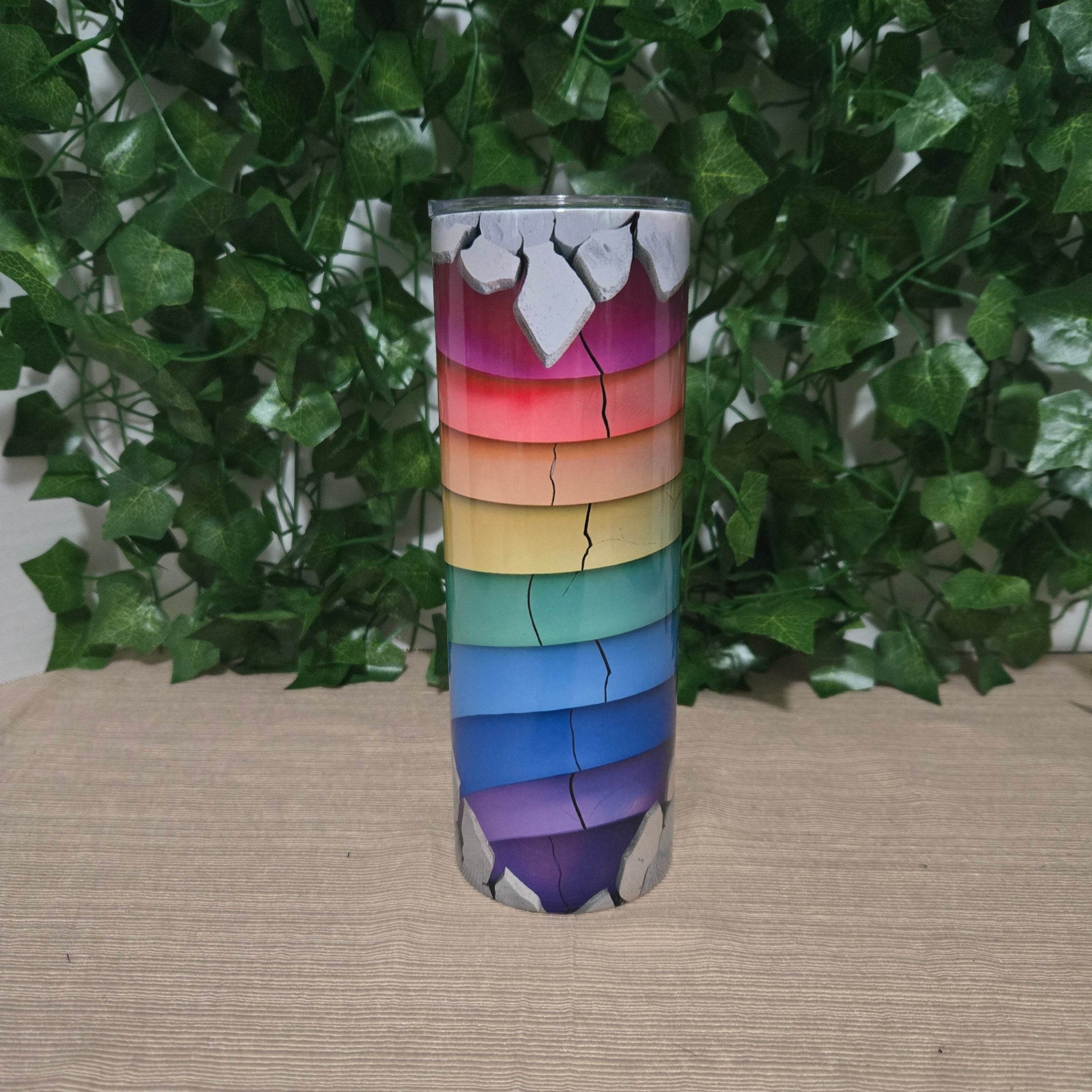 Rainbow Breakout Heart Tumbler - Vegas Custom Creations