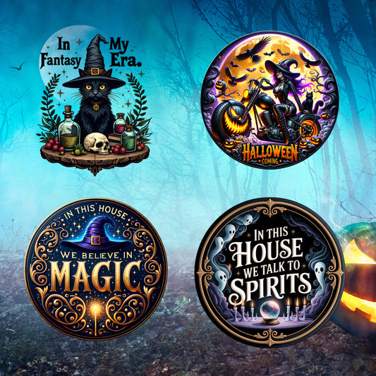 Round Spooktacular Halloween Sign (Multiple Designs and Sizes Available)