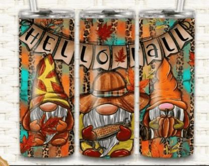 Fall Gnome 20oz Skinny Tumbler - Vegas Custom Creations