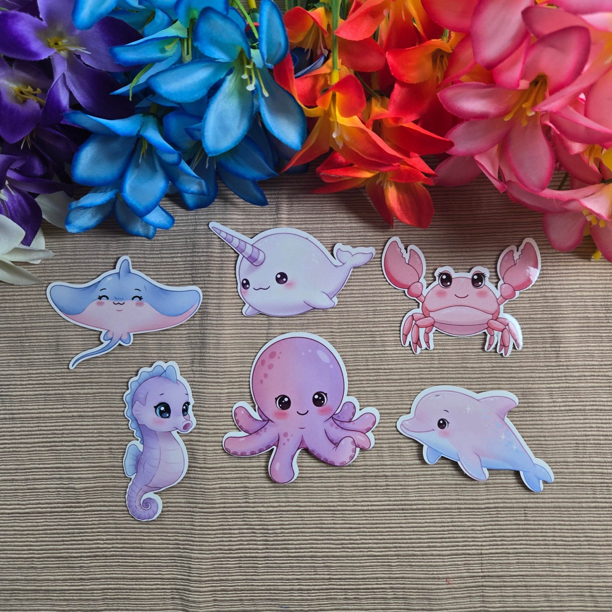 Cute Kawaii Sea Animal Stickers - Vegas Custom Creations