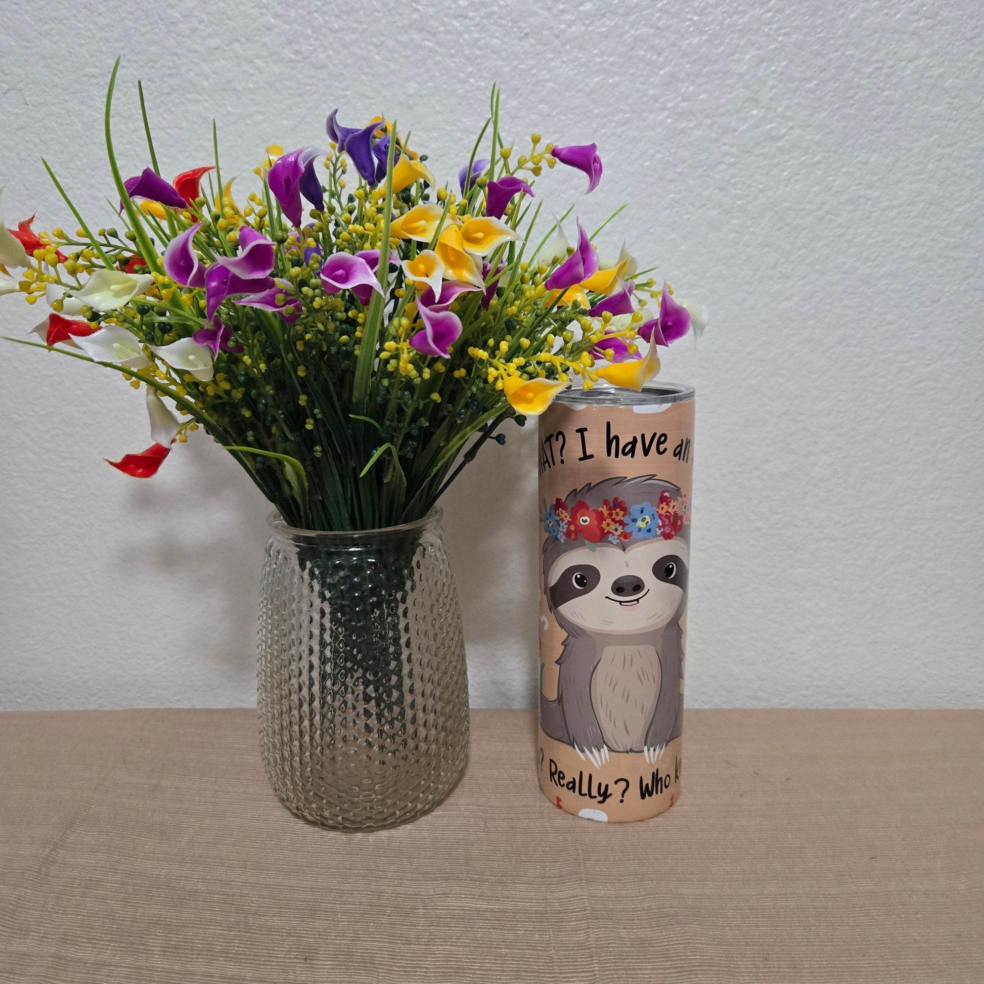 Sloth with Attitude Tumbler - Vegas Custom Creations