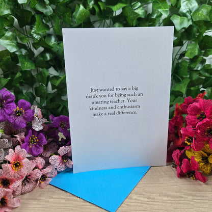 Teacher Thank you Card