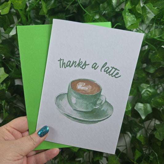 Thanks a Latte Thank You Card