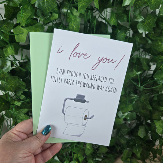 Toilet Paper Funny Love Card