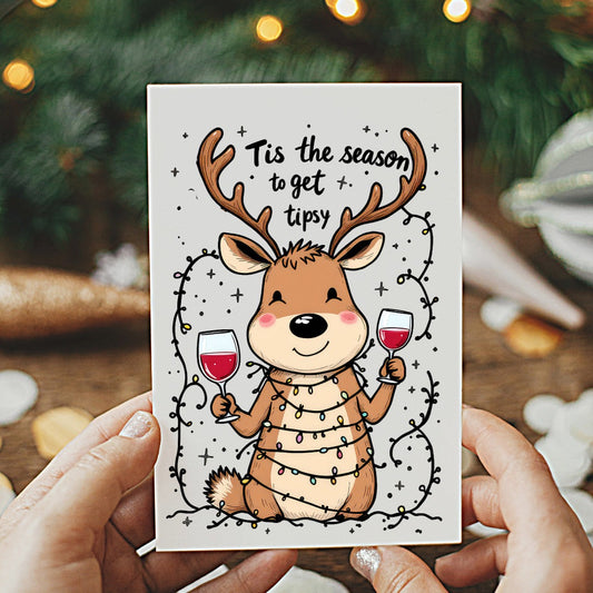 5-Pack Tis the Season Christmas Cards – 4x6 with Envelopes & Stickers