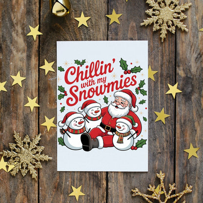 5-Pack Chillin wih my Snowmies Christmas Cards – 4x6 with Envelopes & Stickers