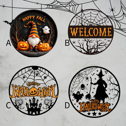 Round Cute and Spooky Halloween Sign (Multiple Designs and Sizes Available) - Vegas Custom Creations