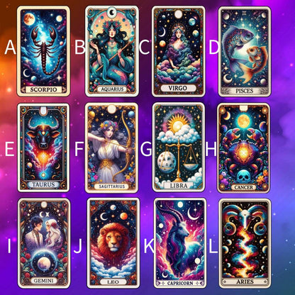 Tarot Zodiac Cell Phone Wallet (Multiple designs available) - Vegas Custom Creations
