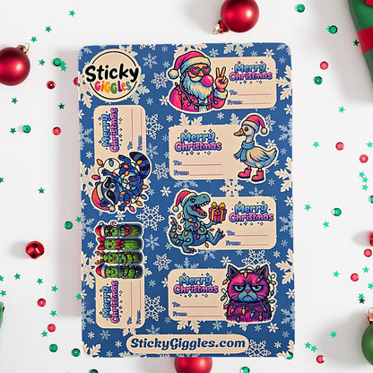 Christmas Gift Tag Sticker Sheets