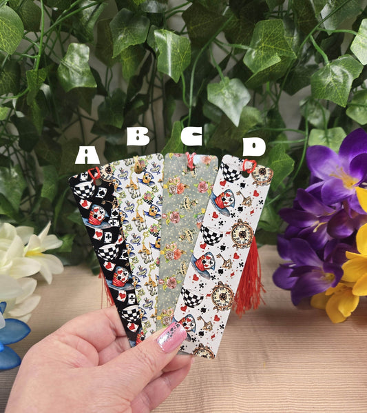 Alice Inspired Aluminum Bookmarks (Multiple Designs Available) - Vegas Custom Creations