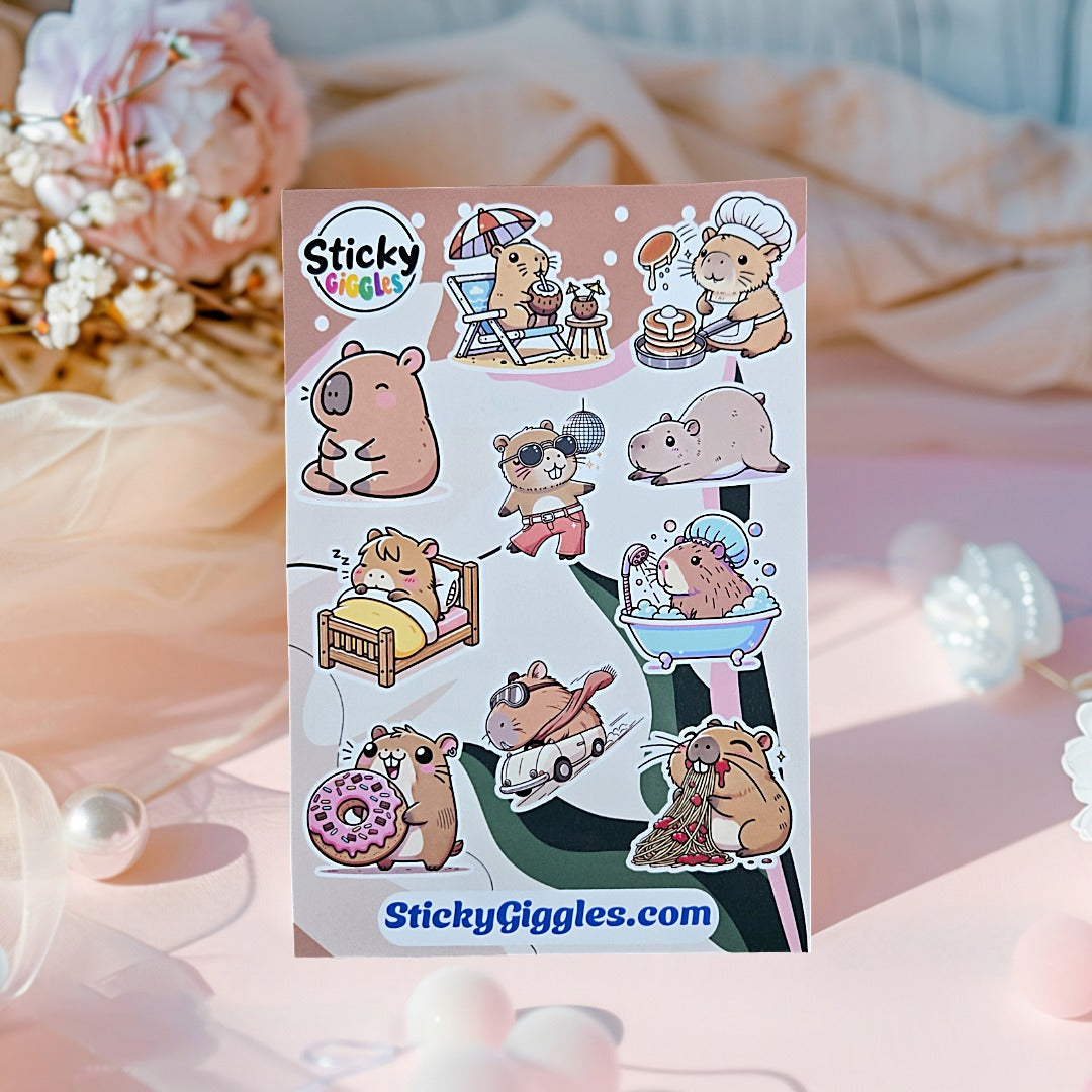 Capybara Sticker Sheet
