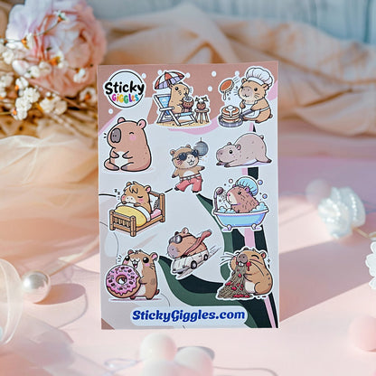 Capybara Sticker Sheet