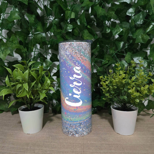 Personalized Glittery Opal Tumbler - Vegas Custom Creations