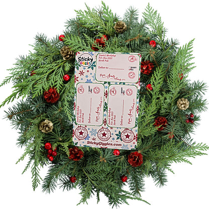 Festive Christmas Gift Tag Sticker Sheets