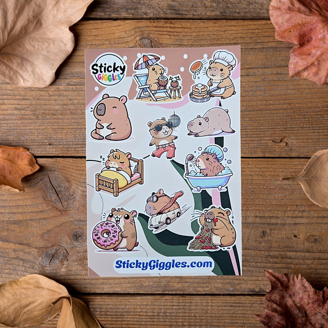 Capybara Sticker Sheet