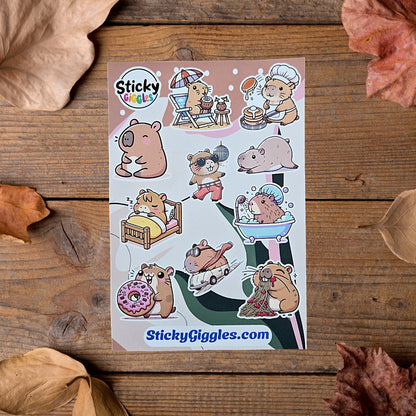 Capybara Sticker Sheet