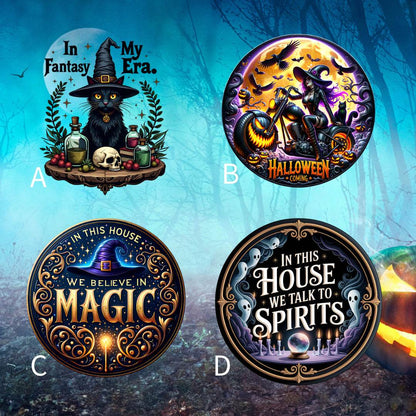Round Spooktacular Halloween Sign (Multiple Designs and Sizes Available) - Vegas Custom Creations
