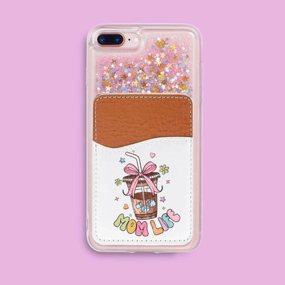 Mom Life Adhesive Faux Leather Cell Phone Wallet - Vegas Custom Creations