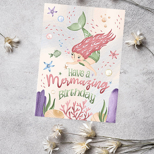 Mermazing Birthday Card