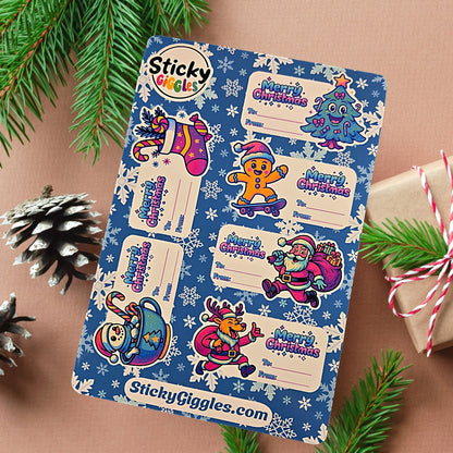 Christmas Gift Tag Sticker Sheets