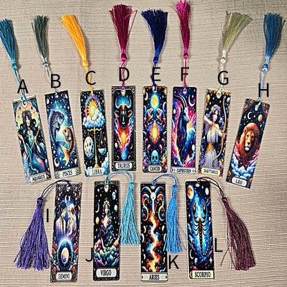Tarot Zodiac Aluminum Bookmark (Multiple Designs Available) - Vegas Custom Creations