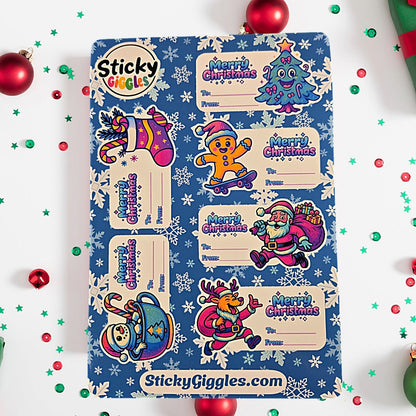 Christmas Gift Tag Sticker Sheets