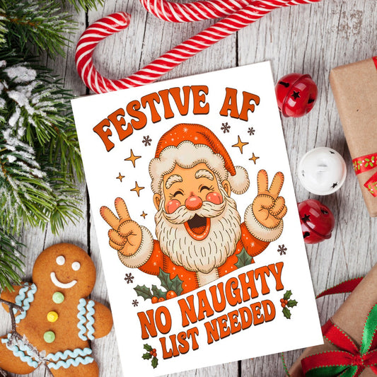 Festive AF Christmas Card