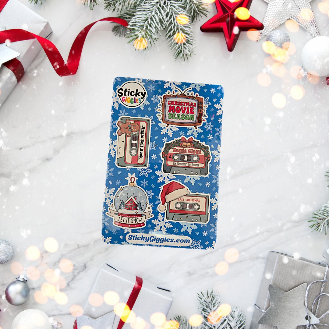 Classic Retro Christmas Sticker Sheet