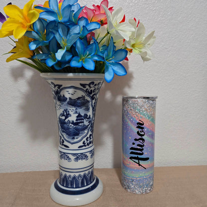 Personalized Glittery Opal Tumbler - Vegas Custom Creations