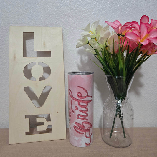 Bride Floral Tumbler - Vegas Custom Creations